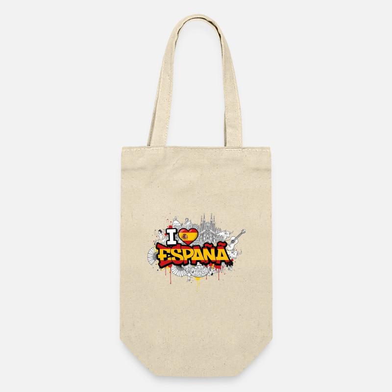 Vibrant Graffiti Espagne drapeau Love Design - Sac à bouteille - nature