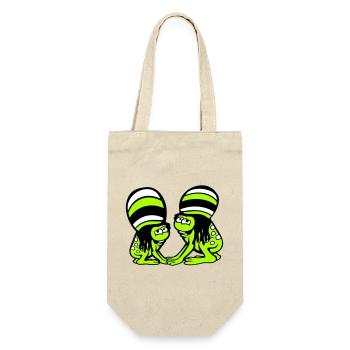 2 Frogs Reggae Music Rasta Hair Hat Jamaica - Gift Bag for Bottles - nature - Front
