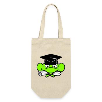 grenouille diplôme d’études secondaires réussi collège mignon - Sac à bouteille - nature - Devant