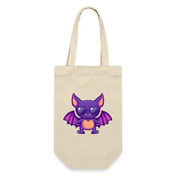 Fledermaus Halloween - Geschenkbeutel für Flaschen - Natur - Vorne