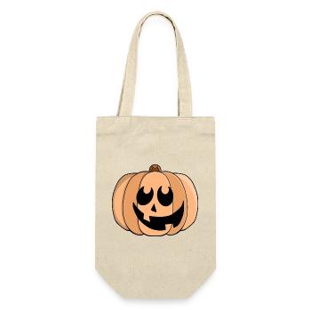 Playful Pumpkin Grin - Gift Bag for Bottles - nature - Front