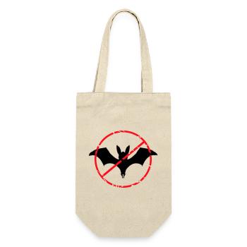 Pas de chauves-souris Panneau interdit Halloween Drôle - Sac à bouteille - nature - Devant