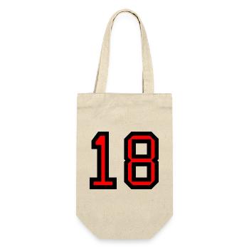 18. 18 ANS. 18e ANNIVERSAIRE. ANNIVERSAIRE 18 ANS. - Sac à bouteille - nature - Devant