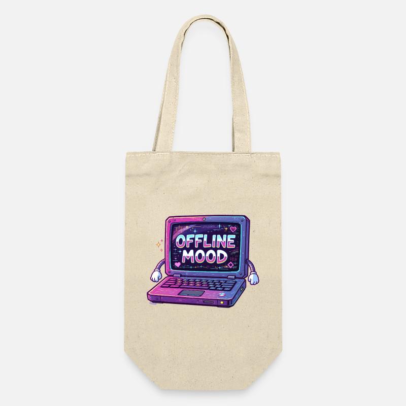 Y2K Retro – Offline Mood - Geschenkbeutel für Flaschen - Natur