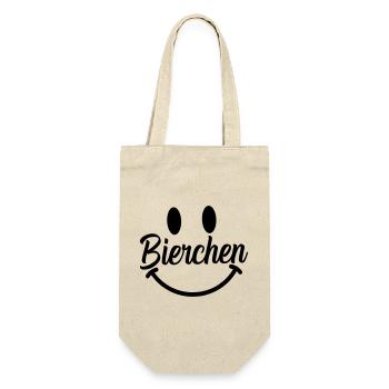 Smile Bierchen - Geschenkbeutel für Flaschen - Natur - Vorne