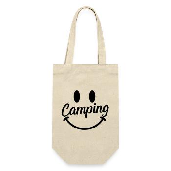 Camping smile - Geschenkbeutel für Flaschen - Natur - Vorne