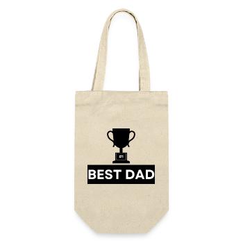 Number 1 Best Dad Bold Typography - Gift Bag for Bottles - nature - Front