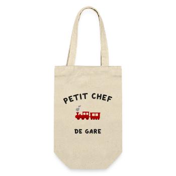 Petit Chef de Gare Locomotive Train - Sac à bouteille - nature - Devant