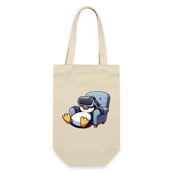 Penguin Virtual Reality Gamer Gamer Chill - Gift Bag for Bottles - nature - Front