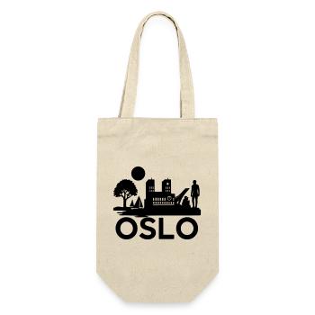 oslo silhouette wahrzeichen - Geschenkbeutel für Flaschen - Natur - Vorne