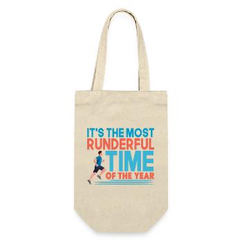 Running Run Most Runderful Time Marathon Runner - Gift Bag for Bottles - nature - Front