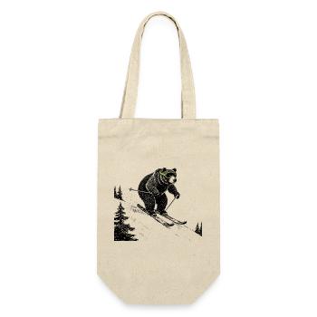 Pisten Bär - Geschenkbeutel für Flaschen - Natur - Vorne