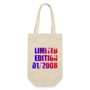18th Birthday Limited Edition 01/2008 - Gift Bag for Bottles - nature - Front