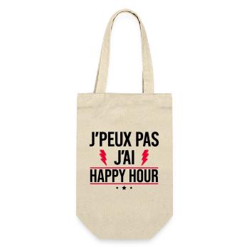 I can't I have happy hour Humor Aperitif - Gift Bag for Bottles - nature - Front