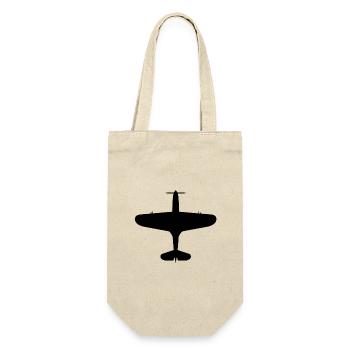 Top-Down Airplane Silhouette - Gift Bag for Bottles - nature - Front