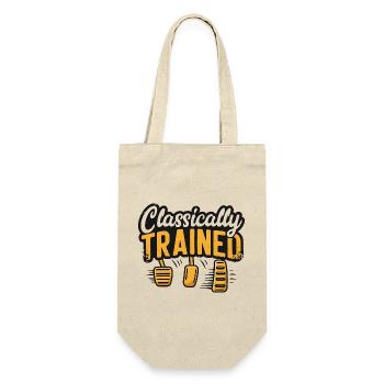 Classically Trained Manual Car Driver Pedals - Gift Bag for Bottles - nature - Front