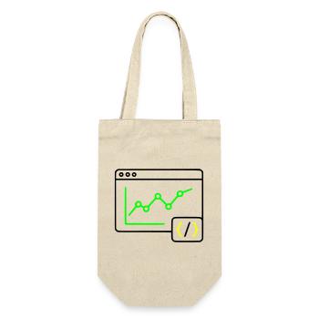 Web Analyse Chart Coding Browser Vektor - Geschenkbeutel für Flaschen - Natur - Vorne