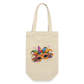 Colourful carnival mask – elegant carnival motif - Gift Bag for Bottles - nature - Front