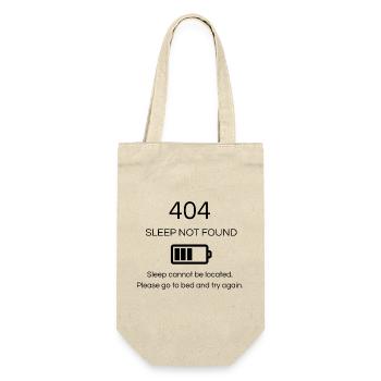 404 Schlaf nicht gefunden - Geschenkbeutel für Flaschen - Natur - Vorne
