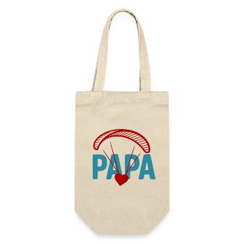 Papa Paragliding Heart - Gift Bag for Bottles - nature - Front