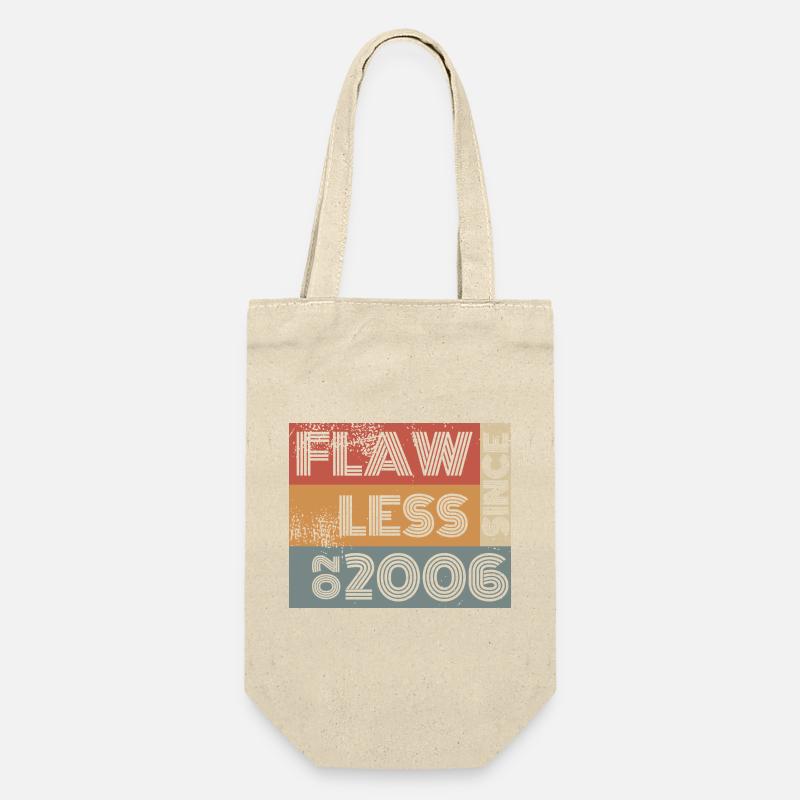 20. Geburtstag Flawless since 02/2006 - Geschenkbeutel für Flaschen - Natur