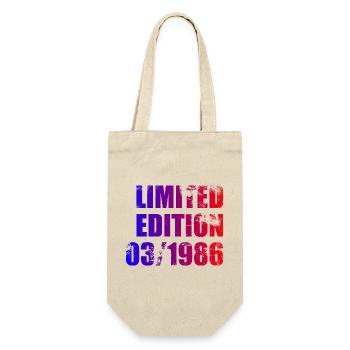 40th Birthday Limited Edition 03/1986 - Gift Bag for Bottles - nature - Front
