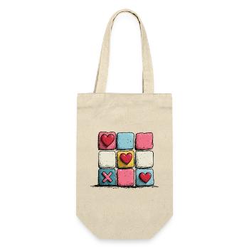 Motif Heart XOXO PopArt - Sac à bouteille - nature - Devant