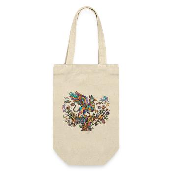 Phoenix Nature Music Tuning Guitar Pattern Motif - Gift Bag for Bottles - nature - Front