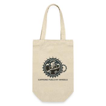 Caffeine Fuels My Wheels Cycling Tee - Gift Bag for Bottles - nature - Front