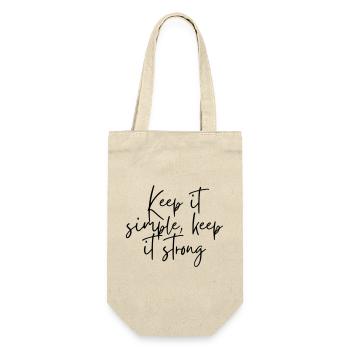 Keep it simple keep it strong - Geschenkbeutel für Flaschen - Natur - Vorne