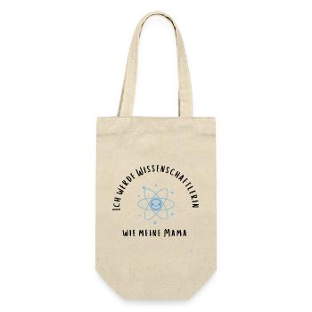 Wie meine Mama - eine echte Wissenschaftlerin! - Geschenkbeutel für Flaschen - Natur - Vorne