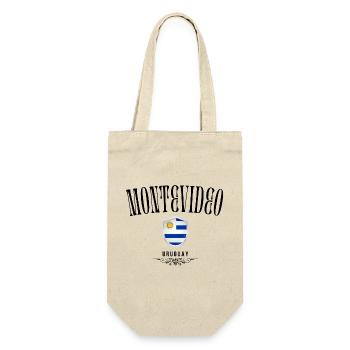Souvenir Montevideo, elegantes Design Montevideo - Geschenkbeutel für Flaschen - Natur - Vorne