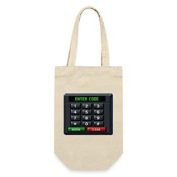 Geben Sie Code Keypad Neon ein - Geschenkbeutel für Flaschen - Natur - Vorne