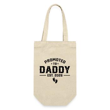 Promoted to Daddy 2026 Est. - Gift Bag for Bottles - nature - Front