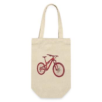 MTB Mosaic – Mountain Bike as an Art Object - Gift Bag for Bottles - nature - Front