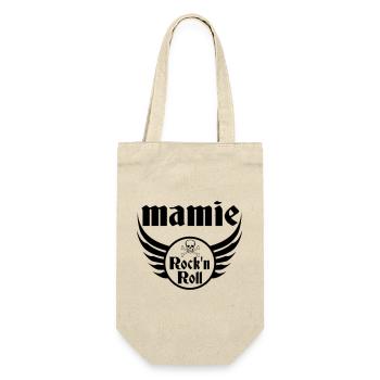 Rock and Roll Rebel Grandma - Geschenkbeutel für Flaschen - Natur - Vorne