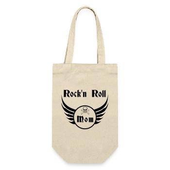 Mom Rock and Roll Skull Wings - Gift Bag for Bottles - nature - Front