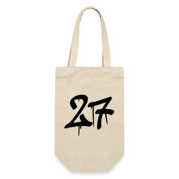 27 - Geschenkbeutel für Flaschen - Natur - Vorne