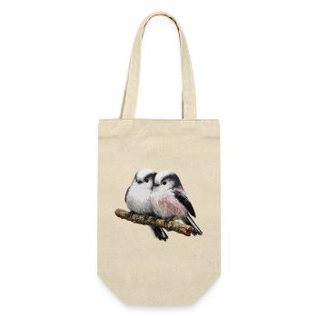 Duo Long-tailed on Branch - Soft Pastel - Gift Bag for Bottles - nature - Front
