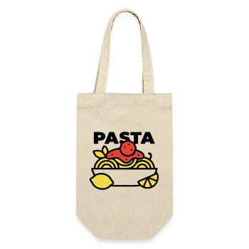 Pasta Schüssel Spaghetti Italien Foodie - Geschenkbeutel für Flaschen - Natur - Vorne