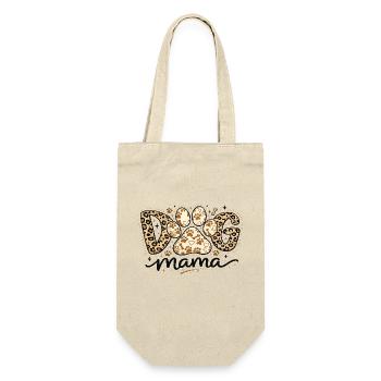 Dog Mama Leopard | Dog and Mom Humor Gift - Gift Bag for Bottles - nature - Front