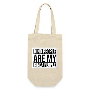 Kind People Are My Kinda People Friendliness - Gift Bag for Bottles - nature - Front