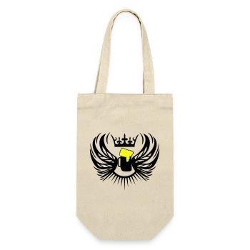 bier_wappen2 - Geschenkbeutel für Flaschen - Natur - Vorne