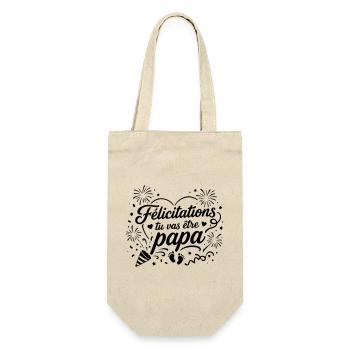 Félicitations tu vas être papa  - Sac à bouteille - nature - Devant
