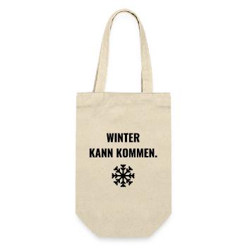 Winter kann kommen. - Geschenkbeutel für Flaschen - Natur - Vorne