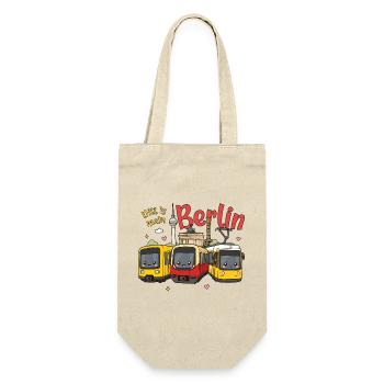 Ditt is mein Berlin - Geschenkbeutel für Flaschen - Natur - Vorne