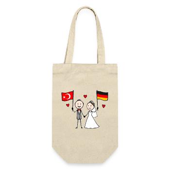 Couple de mariés, drapeau de l’Allemagne de Turquie - Sac à bouteille - nature - Devant