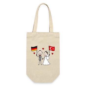 Wedding couple Germany Turkey Flag - Gift Bag for Bottles - nature - Front