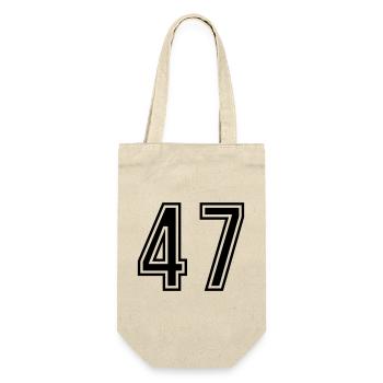 47 Zahl symbol - Geschenkbeutel für Flaschen - Natur - Vorne