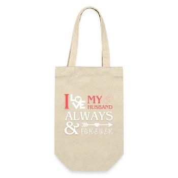 I Love My Husband Romantic Gift - Gift Bag for Bottles - nature - Front